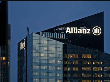 Prologis Timeline - 2011 Allianz logo on the top of a building